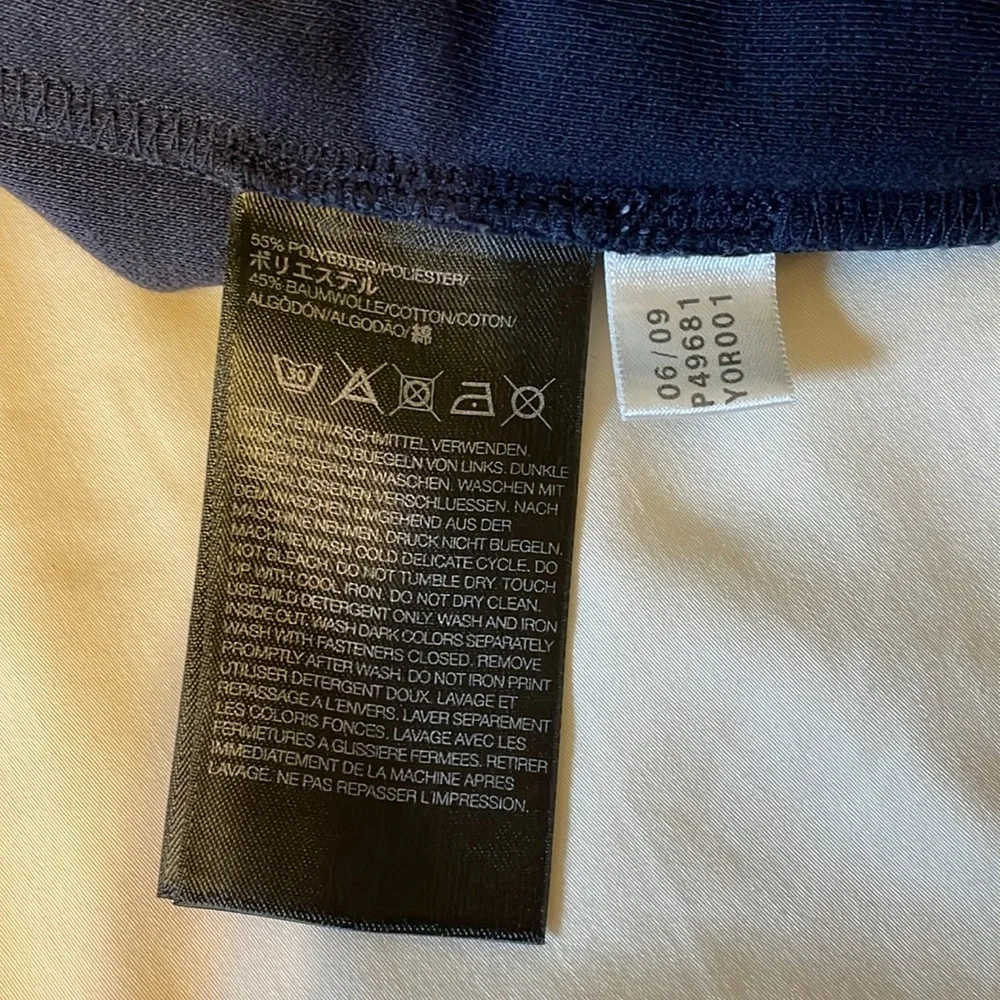 Y-3 Yohji Yahamoto Adidas Women's Large Dark Blue Bomber Jacket Zip-Up - Picture 4 of 7
